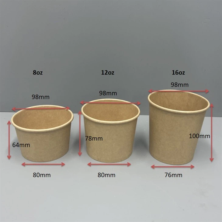 8oz and 12oz kraft soup containers